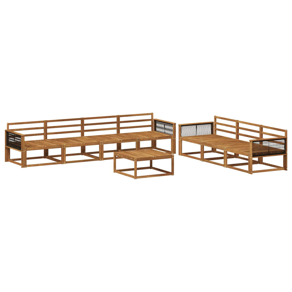 vidaXL Zestaw sof na zewnątrz 8 pcs naturalny Lite Drewno Akacji