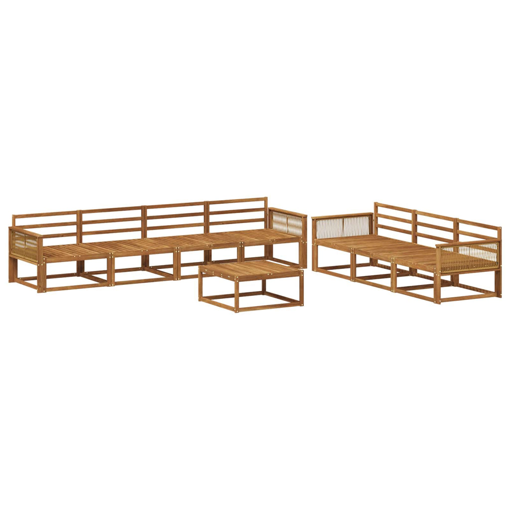 vidaXL Zestaw sof na zewnątrz 8 pcs naturalny Lite Drewno Akacji