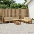 vidaXL Zestaw sof na zewnątrz z poduszką 8 pcs Naturalny i Beżowy