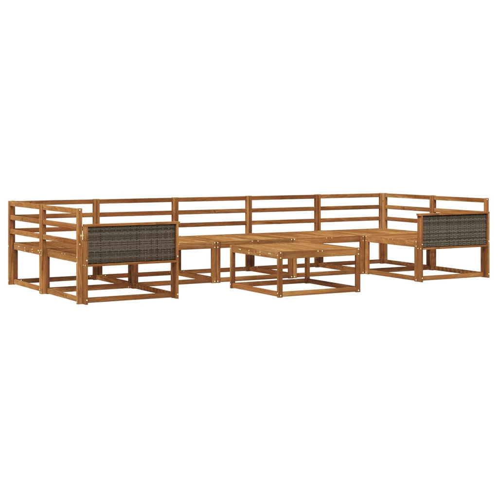 vidaXL Zestaw sof na zewnątrz 8 pcs naturalny Lite Drewno Akacji