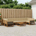 vidaXL Zestaw sof na zewnątrz z poduszką 8 pcs Naturalny i Beżowy