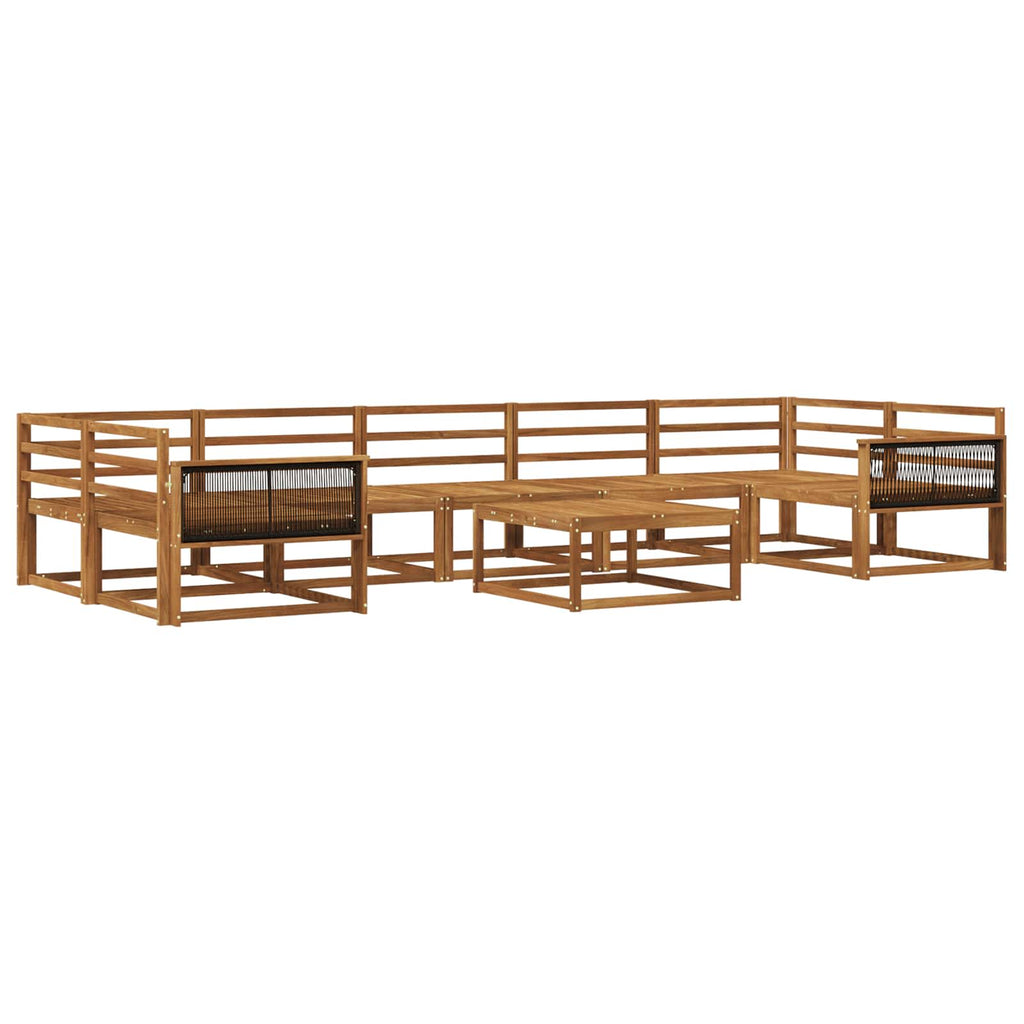 vidaXL Zestaw sof na zewnątrz 8 pcs naturalny Lite Drewno Akacji