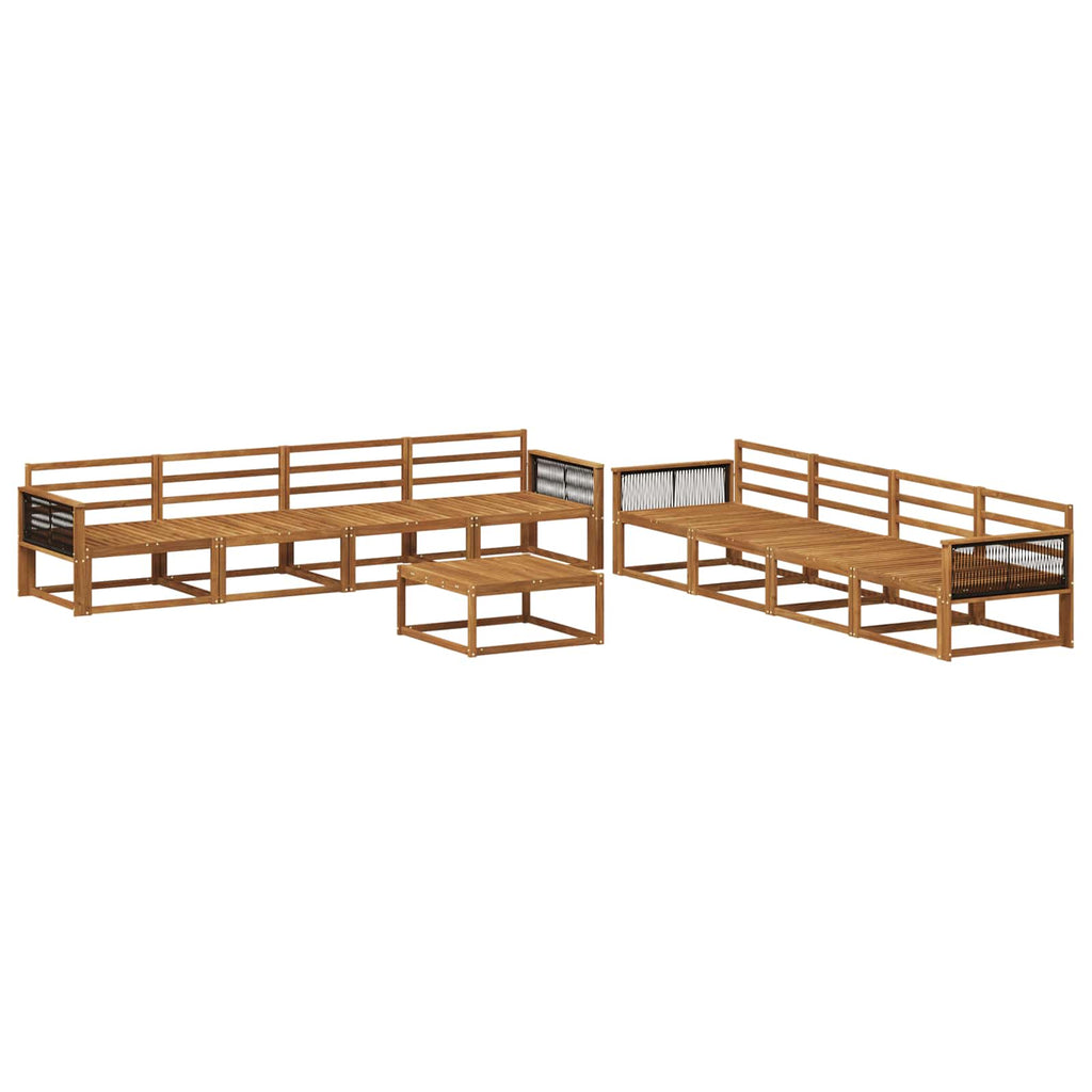 vidaXL Zestaw sof na zewnątrz 9 pcs naturalny Lite Drewno Akacji