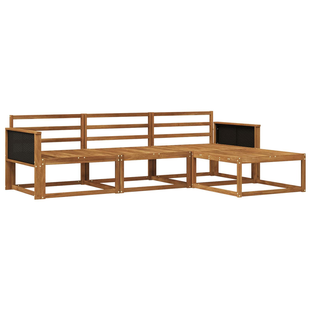 vidaXL Zestaw sof na zewnątrz 4 pcs naturalny Lite Drewno Akacji