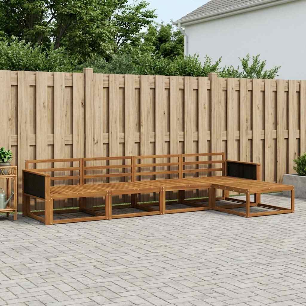 vidaXL Zestaw sof na zewnątrz 5 pcs naturalny Lite Drewno Akacji