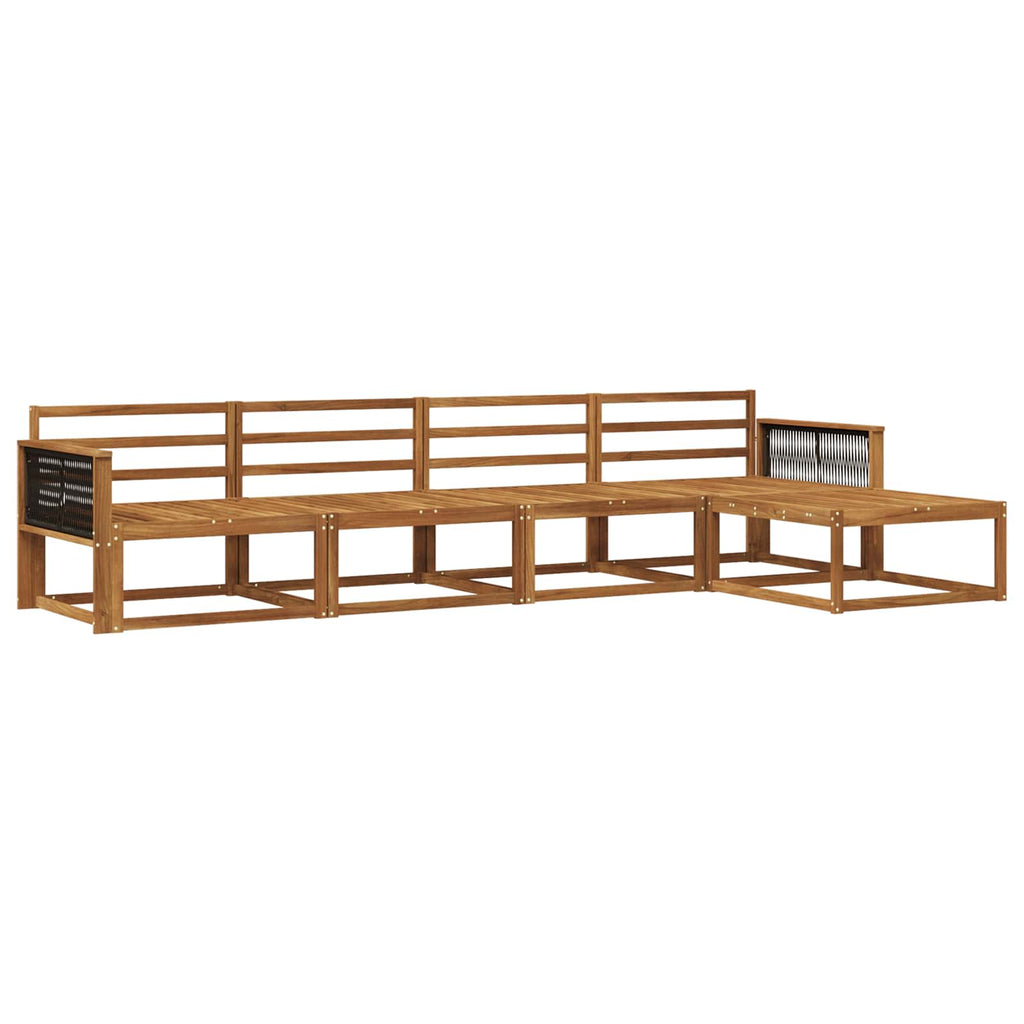 vidaXL Zestaw sof na zewnątrz 5 pcs naturalny Lite Drewno Akacji