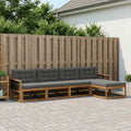 vidaXL Zestaw sof na zewnątrz z poduszką 5 pcs Naturalny i Antracytowy