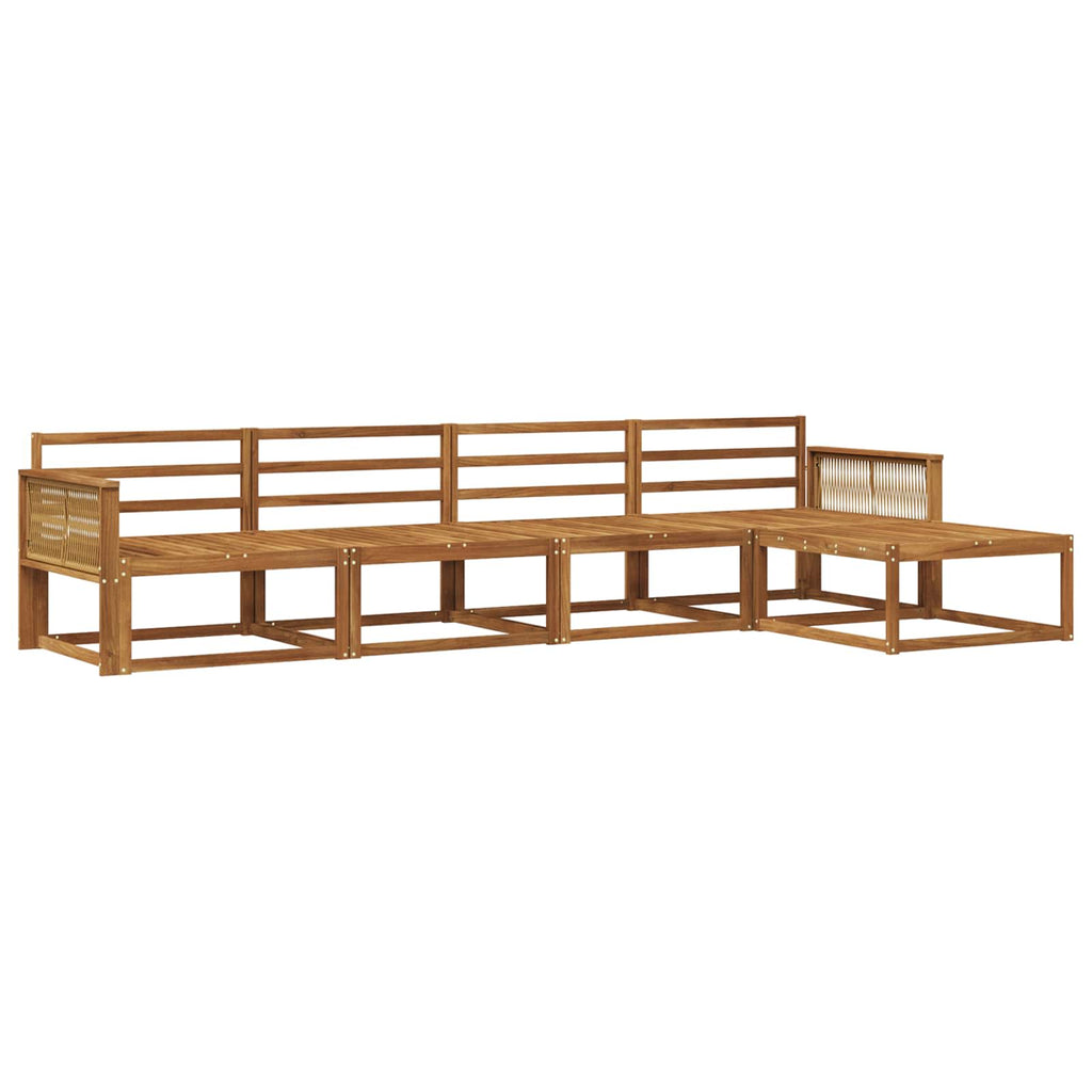 vidaXL Zestaw sof na zewnątrz 5 pcs naturalny Lite Drewno Akacji