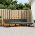 vidaXL Zestaw sof na zewnątrz z poduszką 5 pcs Naturalny i Antracytowy