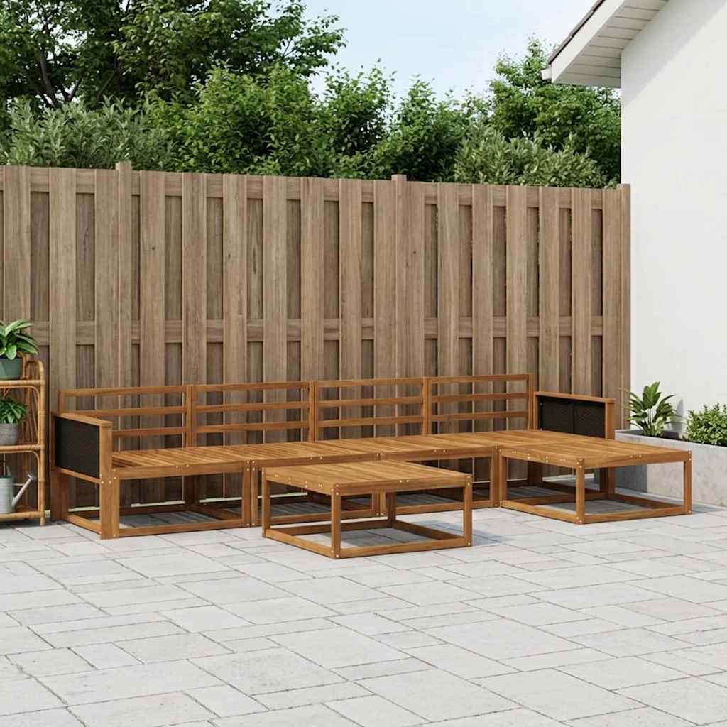 vidaXL Zestaw sof na zewnątrz 6 pcs naturalny Lite Drewno Akacji