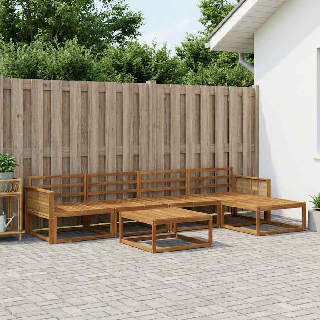 vidaXL Zestaw sof na zewnątrz 6 pcs naturalny Lite Drewno Akacji