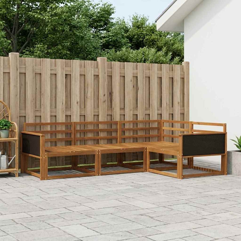 vidaXL Zestaw sof na zewnątrz 4 pcs naturalny Lite Drewno Akacji
