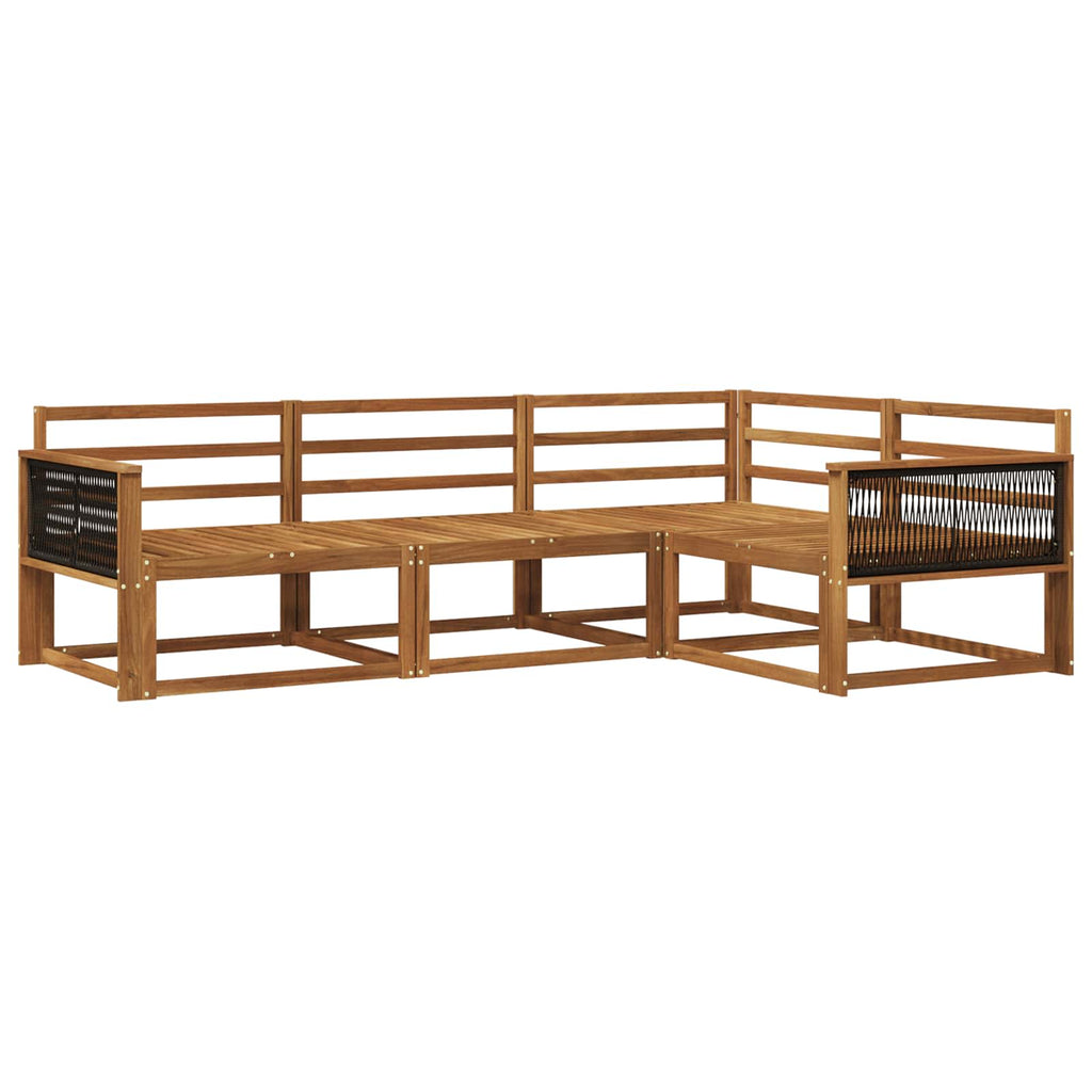 vidaXL Zestaw sof na zewnątrz 4 pcs naturalny Lite Drewno Akacji