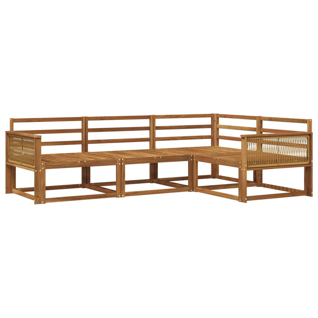 vidaXL Zestaw sof na zewnątrz 4 pcs naturalny Lite Drewno Akacji