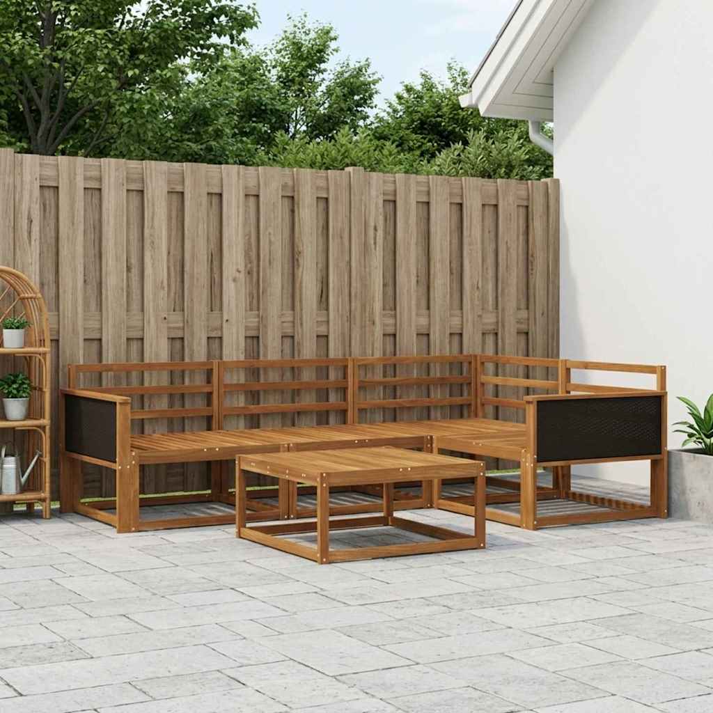 vidaXL Zestaw sof na zewnątrz 5 pcs naturalny Lite Drewno Akacji