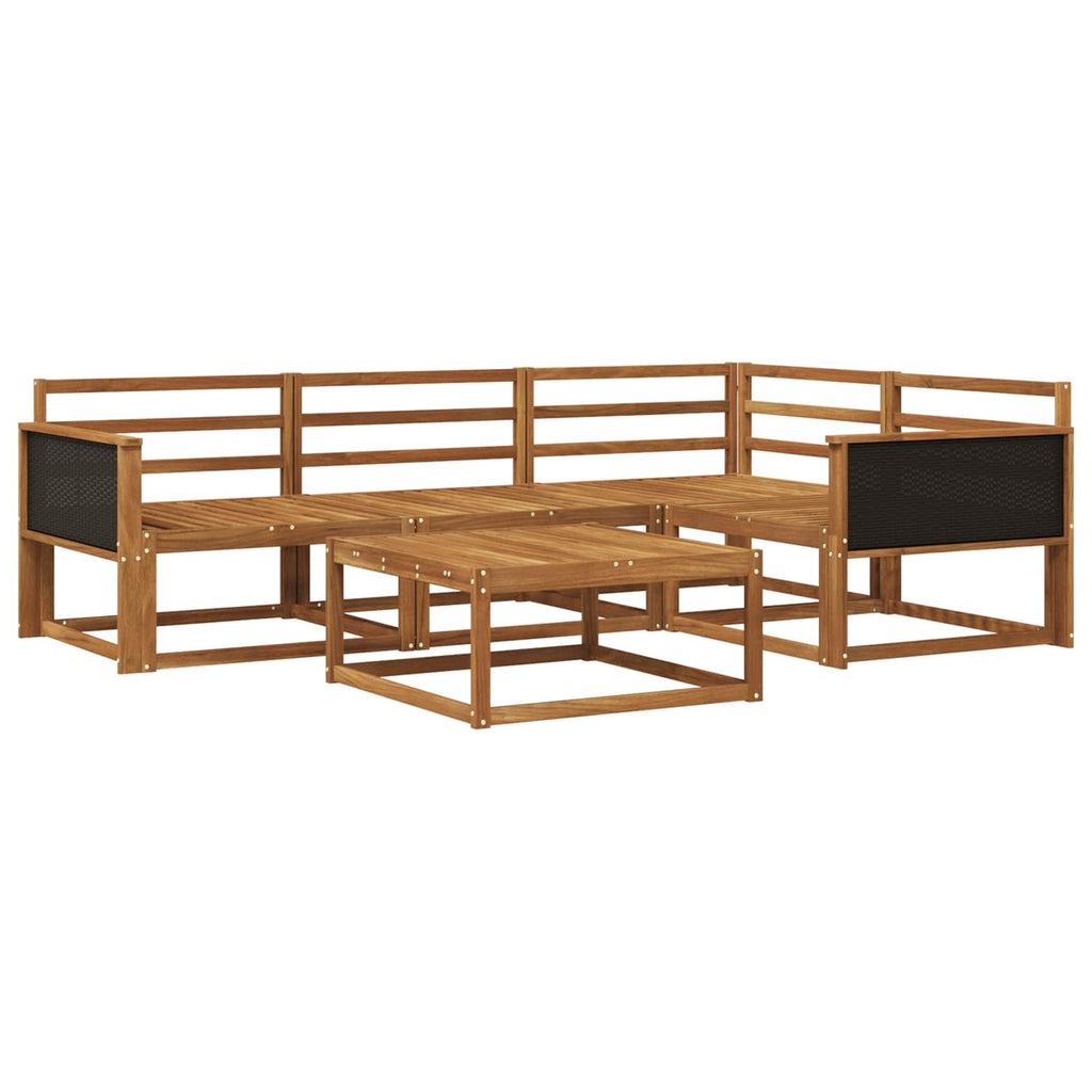 vidaXL Zestaw sof na zewnątrz 5 pcs naturalny Lite Drewno Akacji