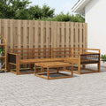 vidaXL Zestaw sof na zewnątrz 5 pcs naturalny Lite Drewno Akacji