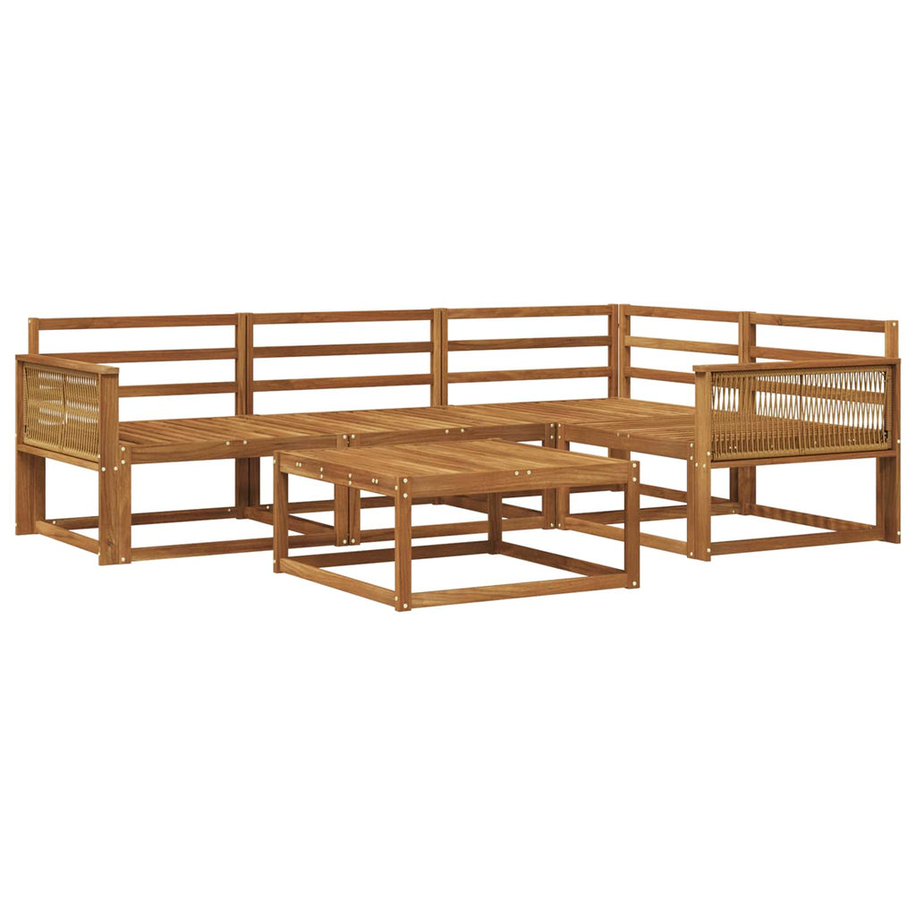 vidaXL Zestaw sof na zewnątrz 5 pcs naturalny Lite Drewno Akacji