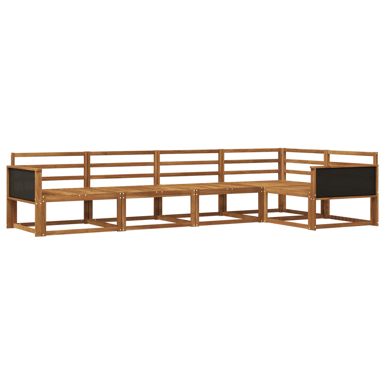 vidaXL Zestaw sof na zewnątrz 5 pcs naturalny Lite Drewno Akacji