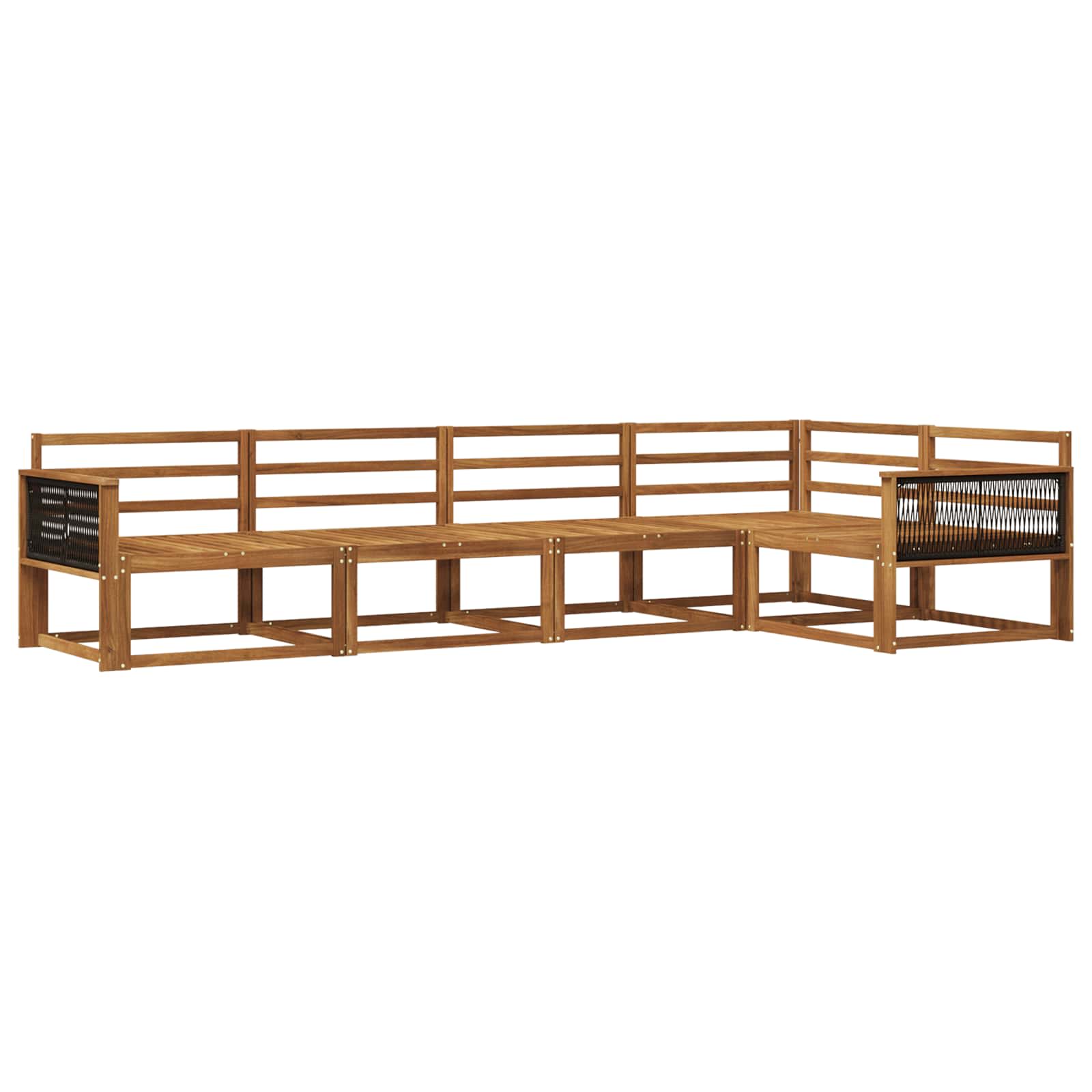 vidaXL Zestaw sof na zewnątrz 5 pcs naturalny Lite Drewno Akacji