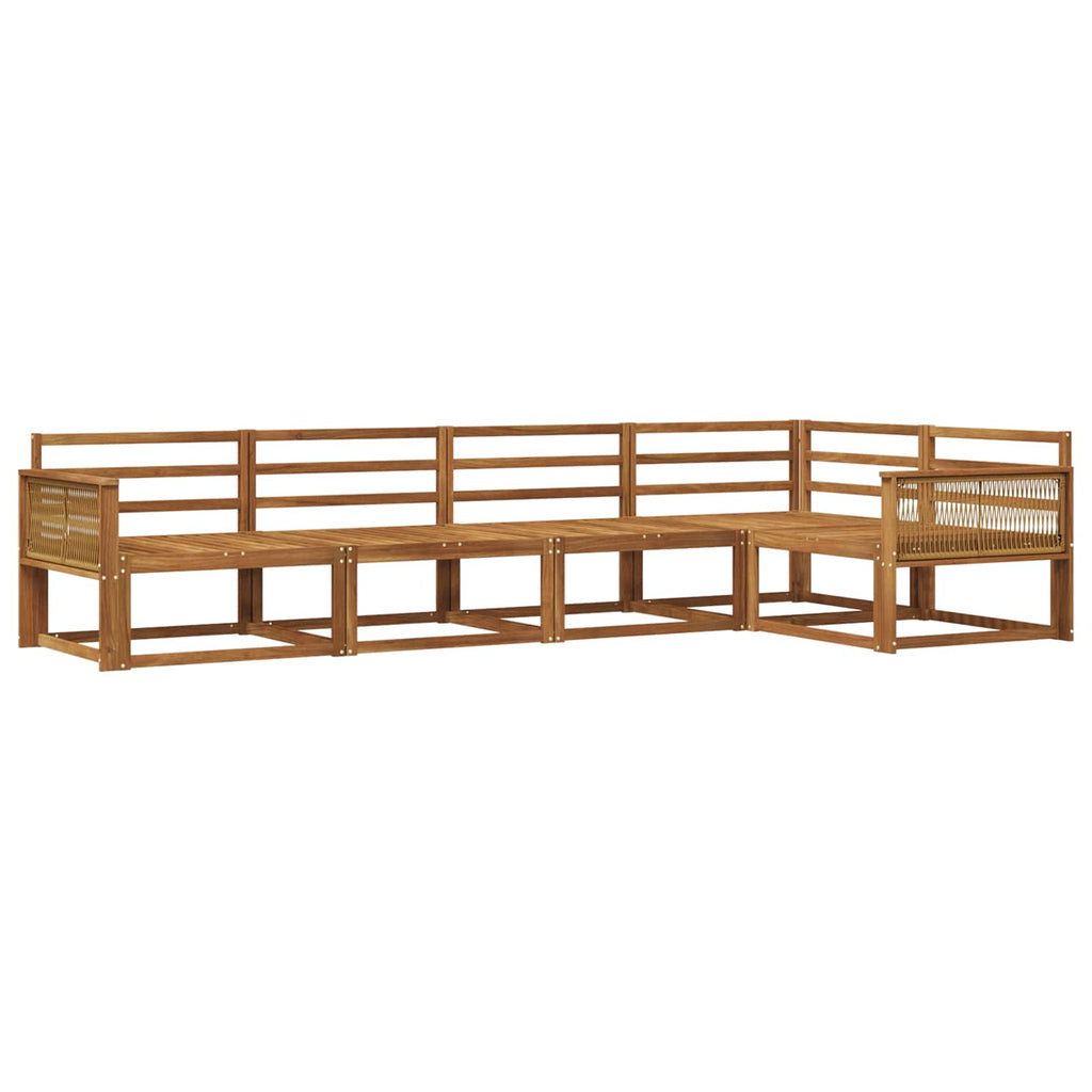 vidaXL Zestaw sof na zewnątrz 5 pcs naturalny Lite Drewno Akacji