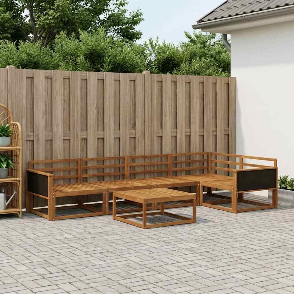 vidaXL Zestaw sof na zewnątrz 6 pcs naturalny Lite Drewno Akacji