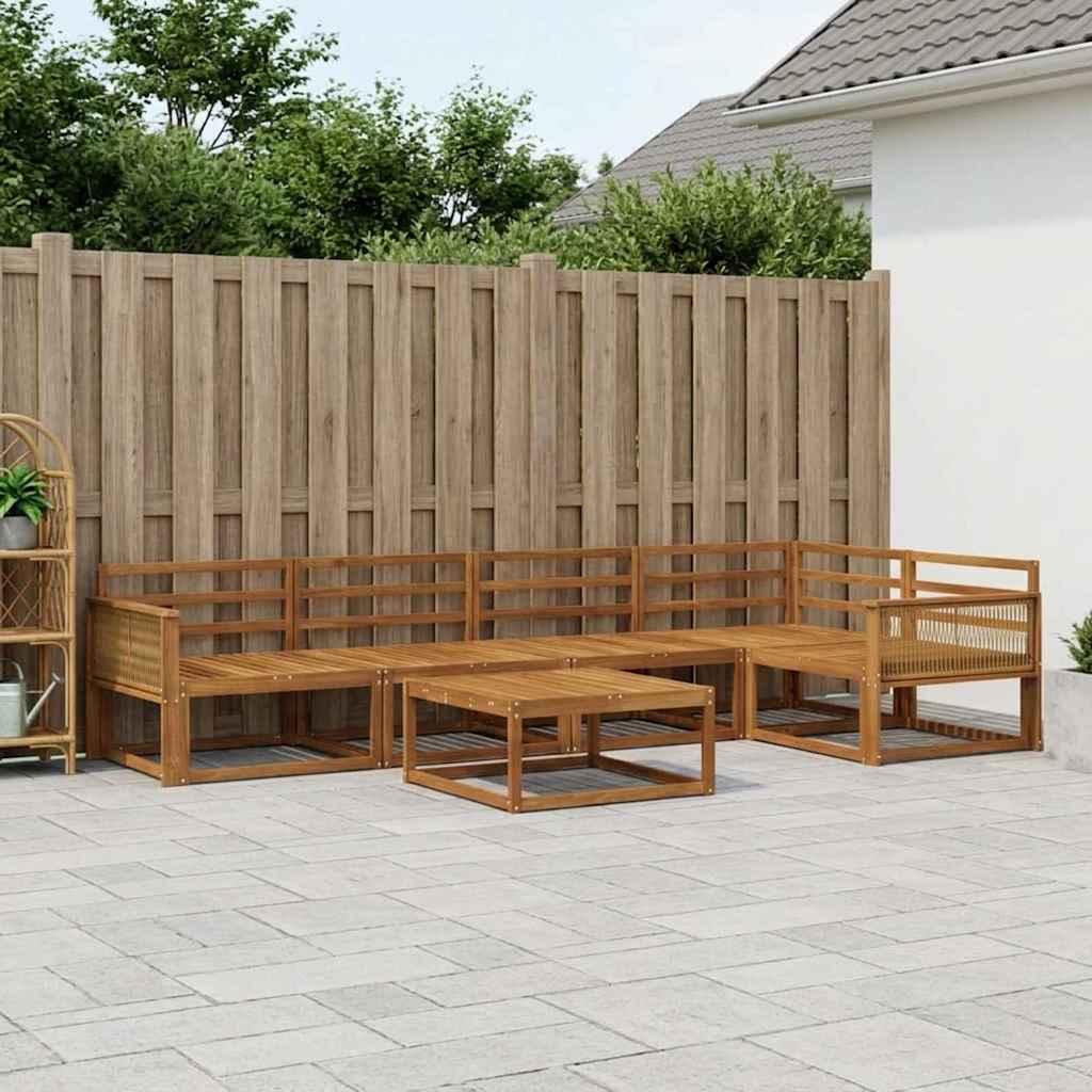 vidaXL Zestaw sof na zewnątrz 6 pcs naturalny Lite Drewno Akacji