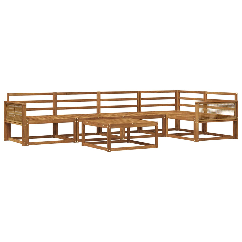 vidaXL Zestaw sof na zewnątrz 6 pcs naturalny Lite Drewno Akacji