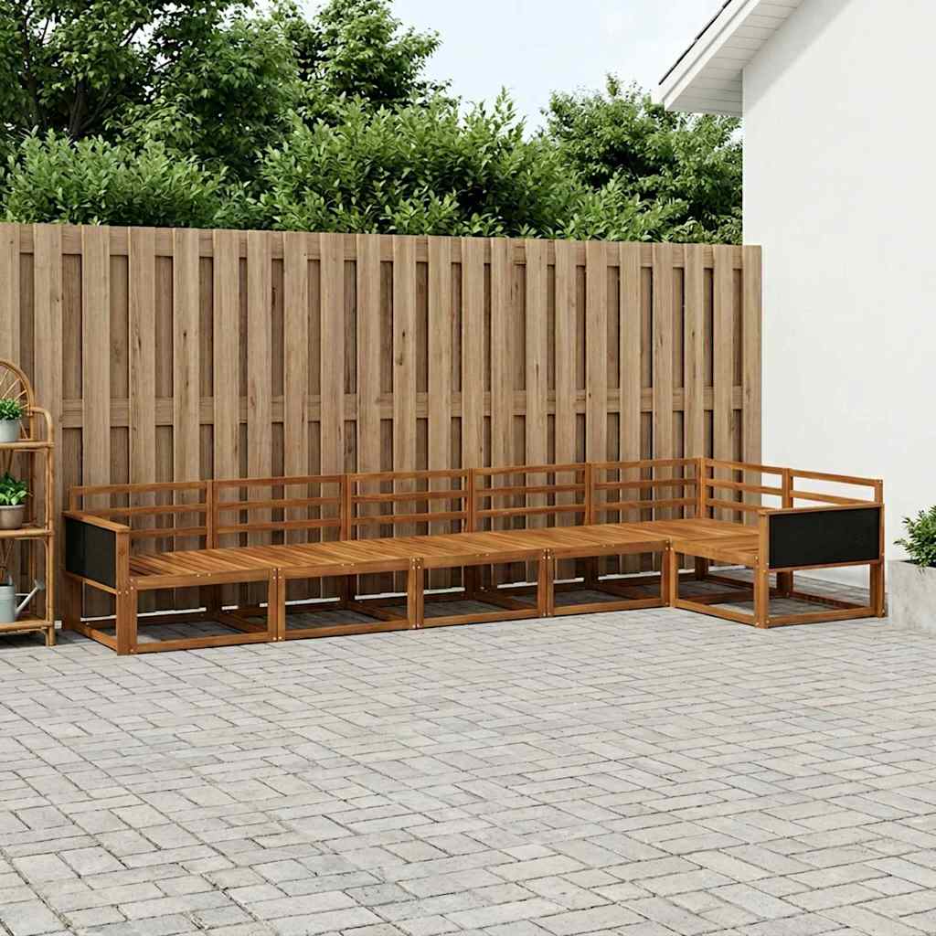 vidaXL Zestaw sof na zewnątrz 6 pcs naturalny Lite Drewno Akacji