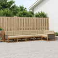 vidaXL Zestaw sof na zewnątrz z poduszką 6 pcs Naturalny i Beżowy