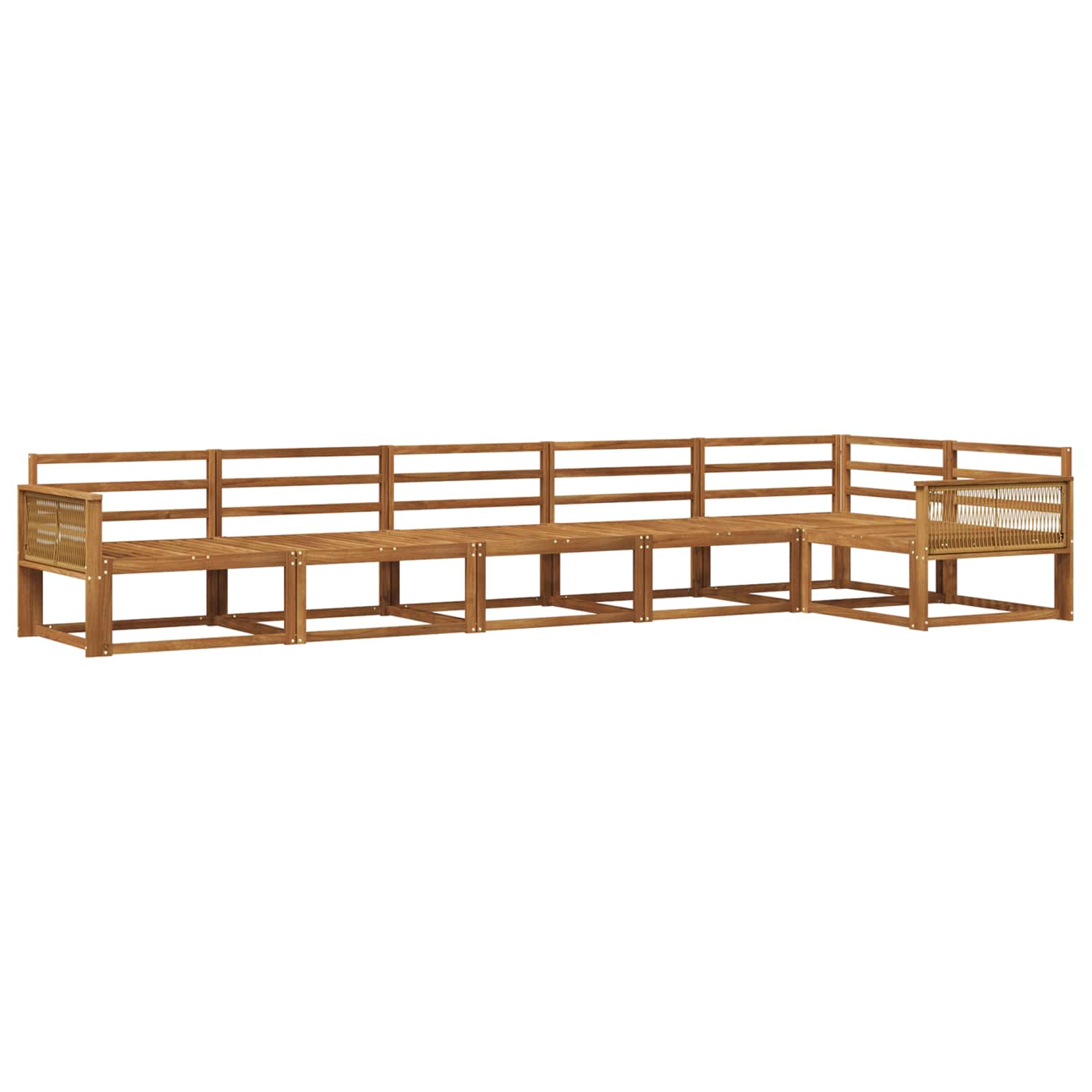 vidaXL Zestaw sof na zewnątrz 6 pcs naturalny Lite Drewno Akacji