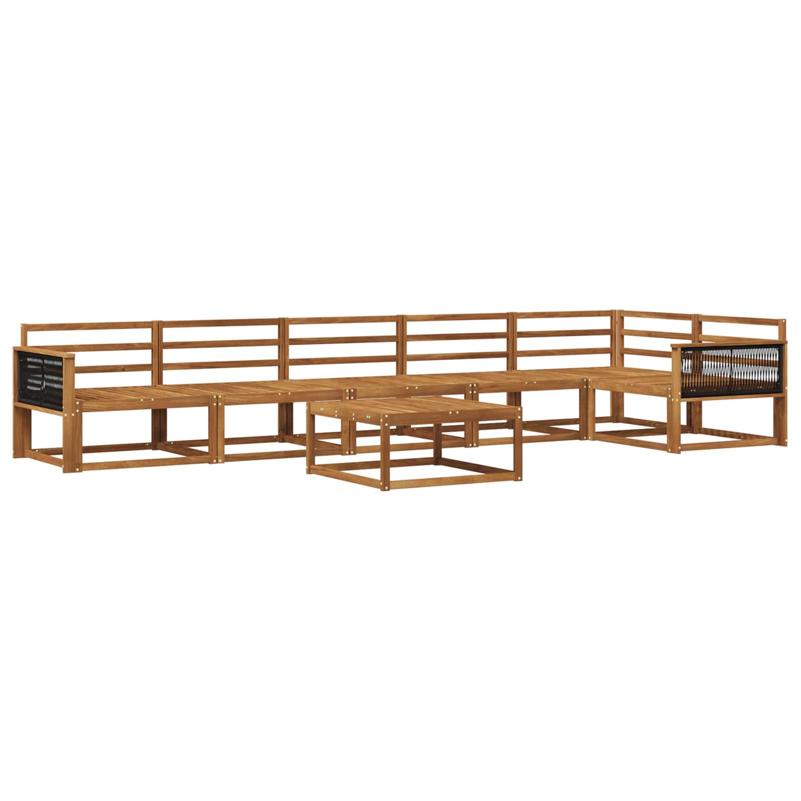 vidaXL Zestaw sof na zewnątrz 7 pcs naturalny Lite Drewno Akacji