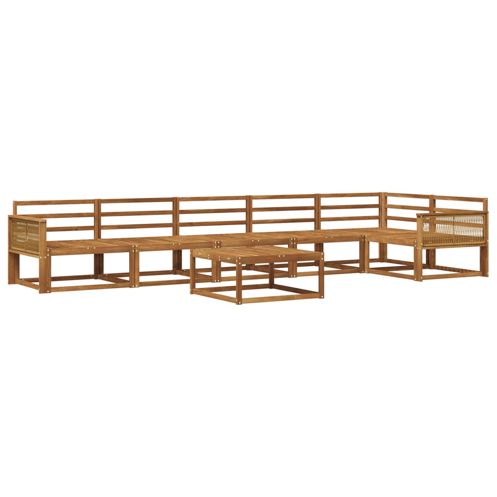 vidaXL Zestaw sof na zewnątrz 7 pcs naturalny Lite Drewno Akacji