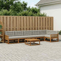 vidaXL Zestaw sof na zewnątrz z poduszką 7 pcs Naturalny i jasnoszary