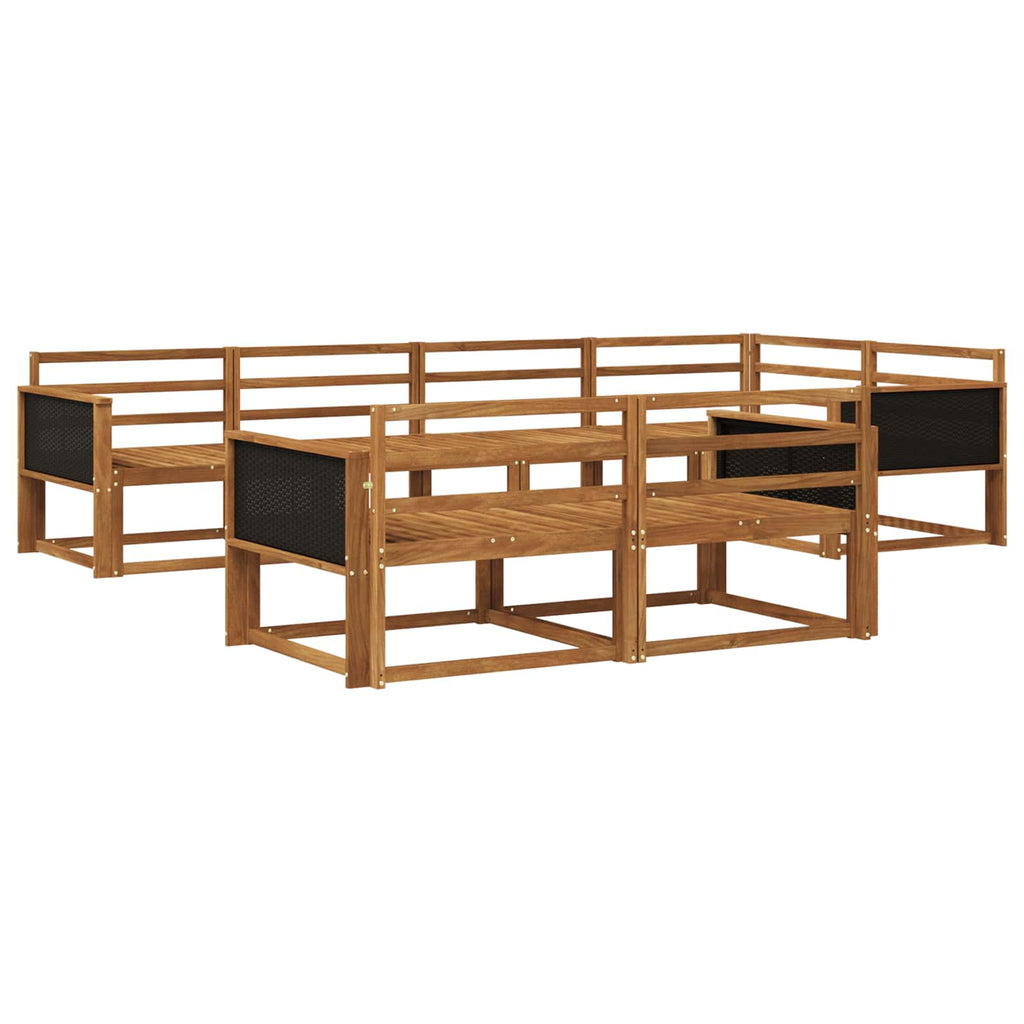 vidaXL Zestaw sof na zewnątrz 7 pcs naturalny Lite Drewno Akacji