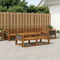 vidaXL Zestaw sof na zewnątrz 7 pcs naturalny Lite Drewno Akacji