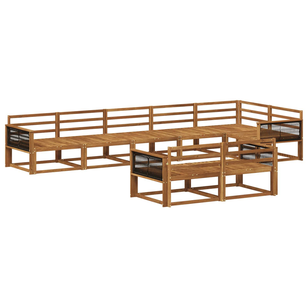 vidaXL Zestaw sof na zewnątrz 8 pcs naturalny Lite Drewno Akacji