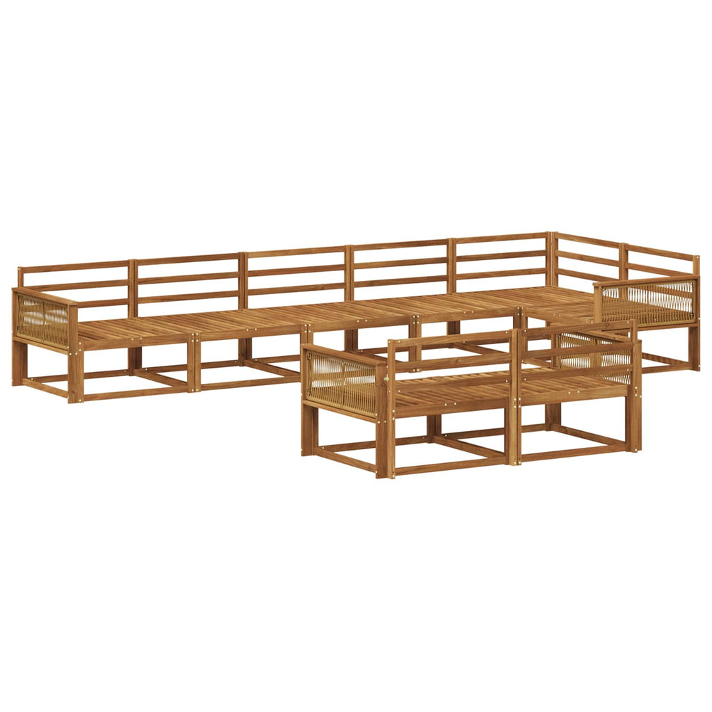 vidaXL Zestaw sof na zewnątrz 8 pcs naturalny Lite Drewno Akacji