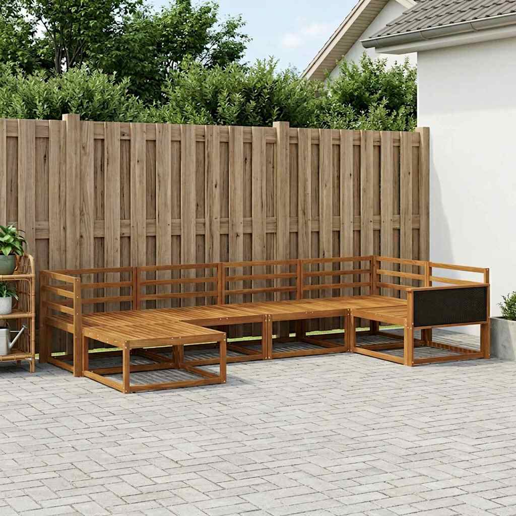 vidaXL Zestaw sof na zewnątrz 6 pcs naturalny Lite Drewno Akacji