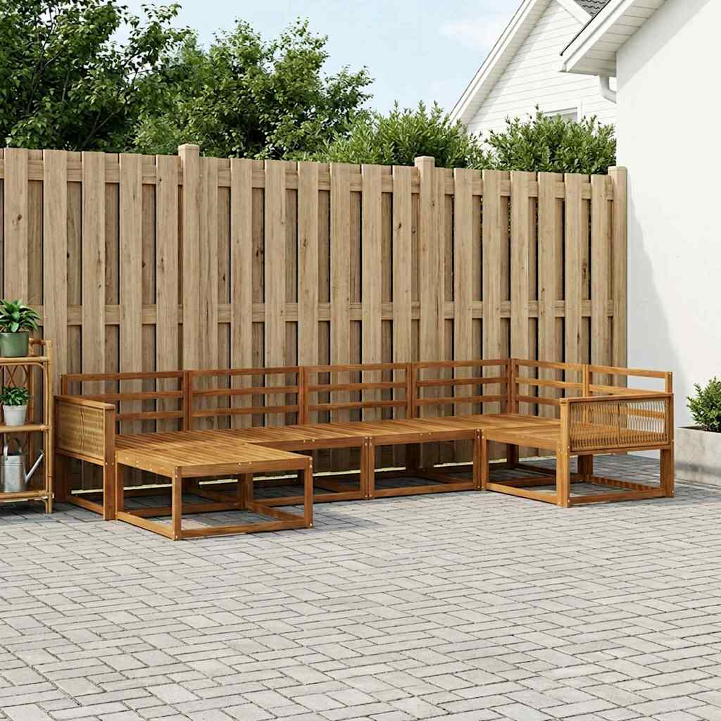 vidaXL Zestaw sof na zewnątrz 6 pcs naturalny Lite Drewno Akacji