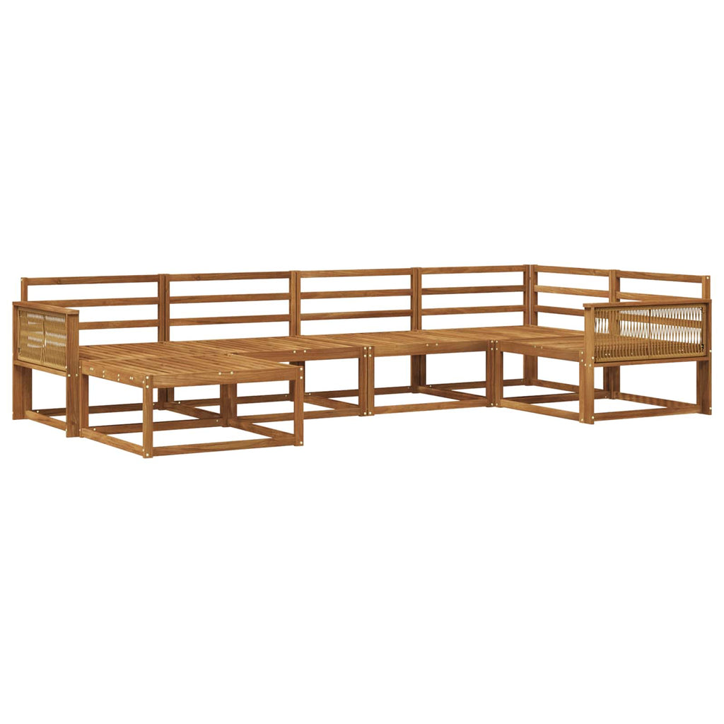 vidaXL Zestaw sof na zewnątrz 6 pcs naturalny Lite Drewno Akacji