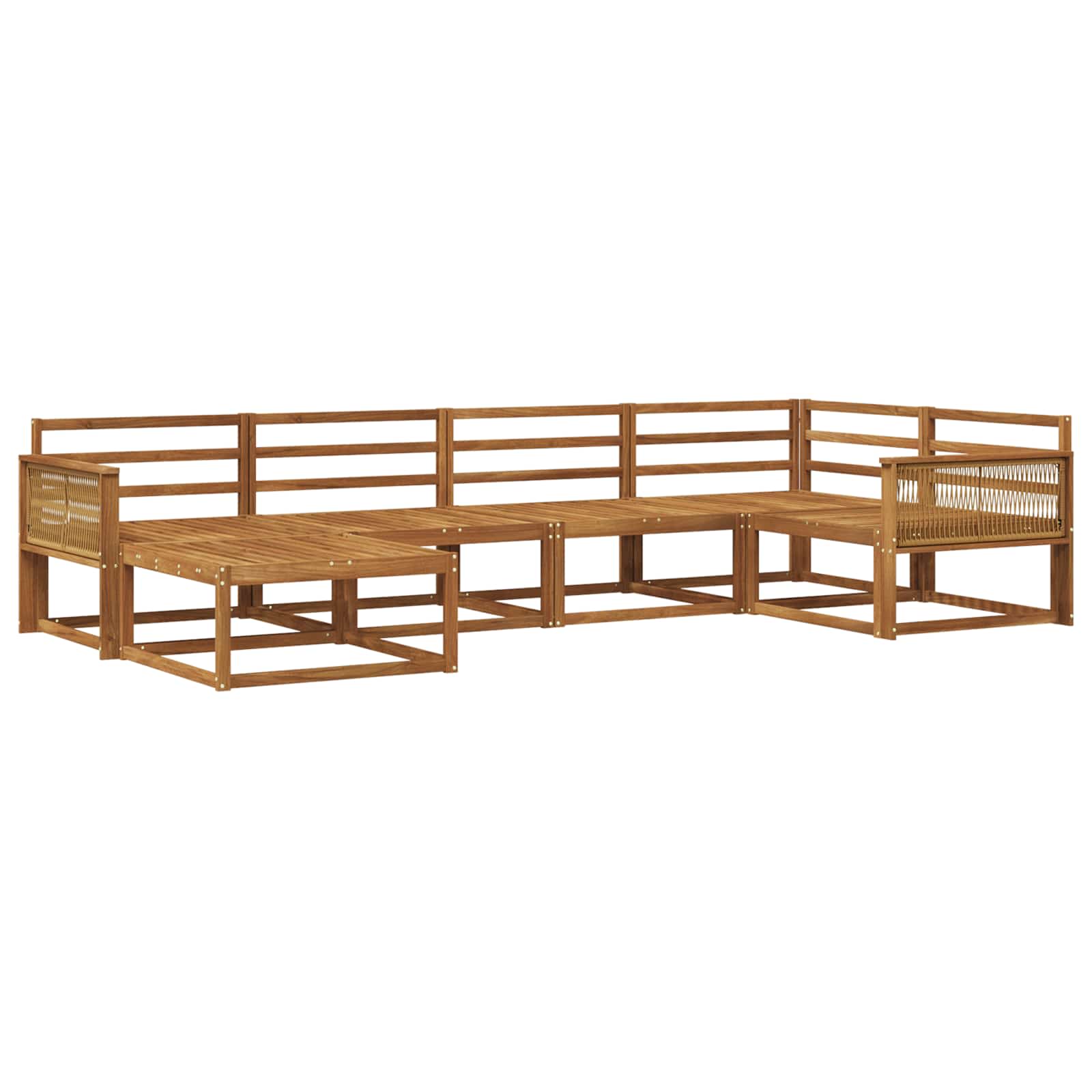 vidaXL Zestaw sof na zewnątrz 6 pcs naturalny Lite Drewno Akacji