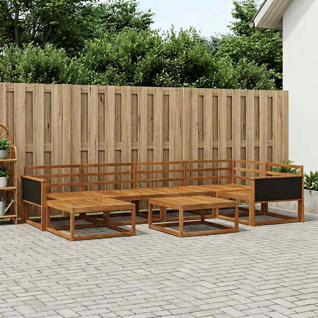 vidaXL Zestaw sof na zewnątrz 7 pcs naturalny Lite Drewno Akacji