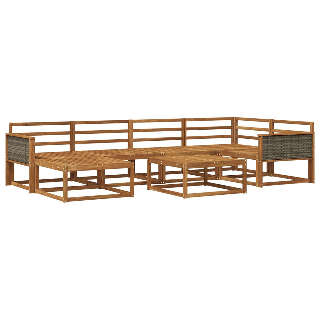 vidaXL Zestaw sof na zewnątrz 7 pcs naturalny Lite Drewno Akacji
