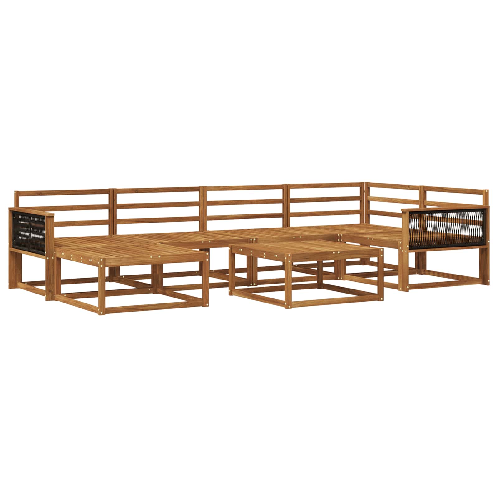 vidaXL Zestaw sof na zewnątrz 7 pcs naturalny Lite Drewno Akacji