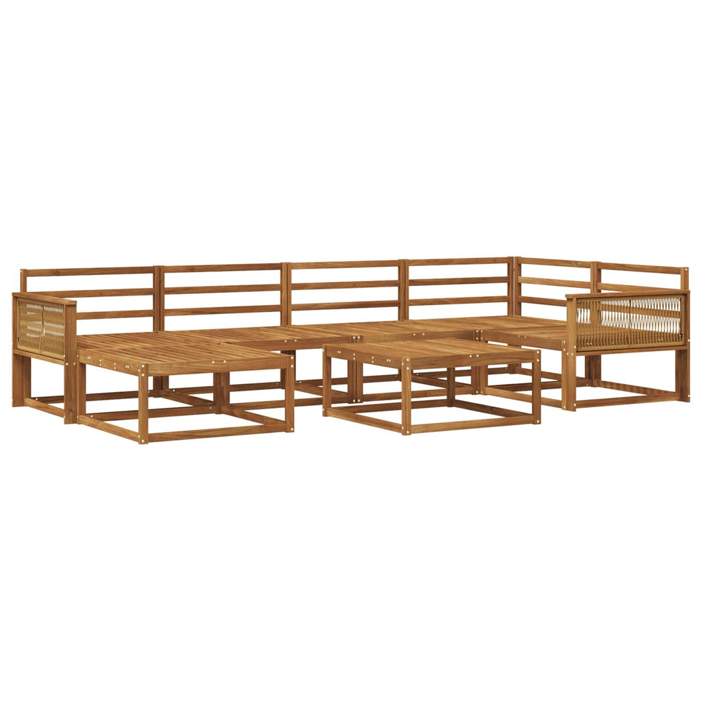 vidaXL Zestaw sof na zewnątrz 7 pcs naturalny Lite Drewno Akacji