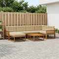 vidaXL Zestaw sof na zewnątrz z poduszką 7 pcs Naturalny i Beżowy