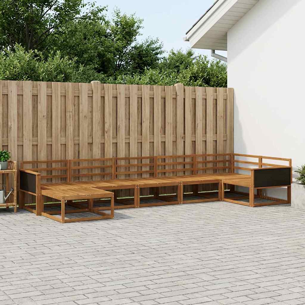 vidaXL Zestaw sof na zewnątrz 7 pcs naturalny Lite Drewno Akacji
