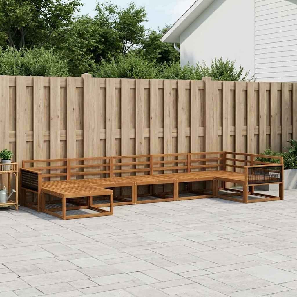 vidaXL Zestaw sof na zewnątrz 7 pcs naturalny Lite Drewno Akacji