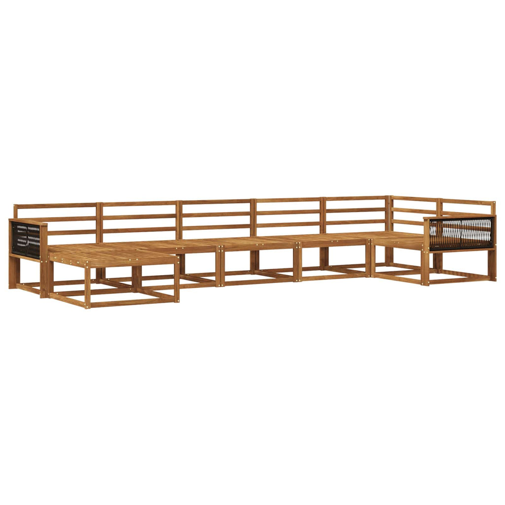 vidaXL Zestaw sof na zewnątrz 7 pcs naturalny Lite Drewno Akacji